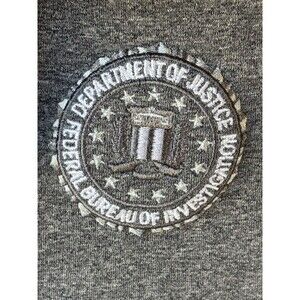 DOJ Federal Bureau of Investigation 1/4 Zip Heather Gray Fleece Ladies XL